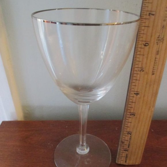 Gorham Dining Vintage Crystal Wine Glasses Set Of 6 Gorham Montclair Platinum Rim Poshmark